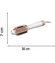 Rowenta Фен-щетка Reverso Dry&Brush 2в1, 1200Вт, режимов-3, иониз-я, хол. обдув, насадок-2, керамика, бело-золотистый Rowenta Фен-щетка Reverso Dry&Brush 2в1, 1200Вт, режимов-3, иониз-я, хол. обдув, насадок-2, керамика, бело-золотистый