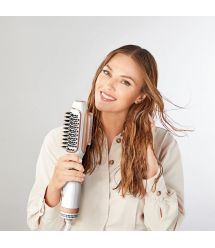 Rowenta Фен-щетка Reverso Dry&Brush 2в1, 1200Вт, режимов-3, иониз-я, хол. обдув, насадок-2, керамика, бело-золотистый Rowenta Фен-щетка Reverso Dry&Brush 2в1, 1200Вт, режимов-3, иониз-я, хол. обдув, насадок-2, керамика, бело-золотистый