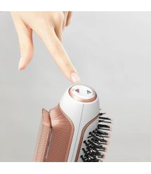 Rowenta Фен-щетка Reverso Dry&Brush 2в1, 1200Вт, режимов-3, иониз-я, хол. обдув, насадок-2, керамика, бело-золотистый Rowenta Фен-щетка Reverso Dry&Brush 2в1, 1200Вт, режимов-3, иониз-я, хол. обдув, насадок-2, керамика, бело-золотистый