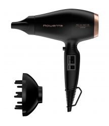 Rowenta Фен Compact PRO+, 2200Вт, режимов-2, дифузор, иониз-я, хол. обдув, черный