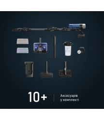 Rowenta Пылесос беспроводный X-Force 9.6 Aqua Animal, 250Вт, влажная уборка, конт пыль -0.4л, автон. раб. до 45мин, черно-синий