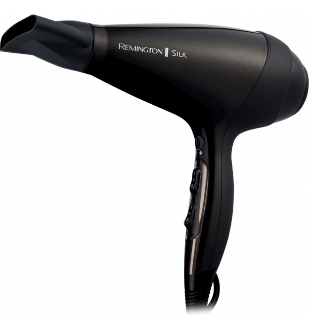 Remington Фен Silk, 2400Вт, режимов-3, дифузор, иониз-я, хол. обдув, коричневый