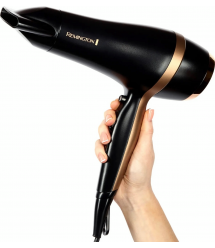 Remington Фен Salon Smooth, 2100Вт, режимов-3, дифузор,расческа, кейс, иониз-я, хол. обдув, , черный