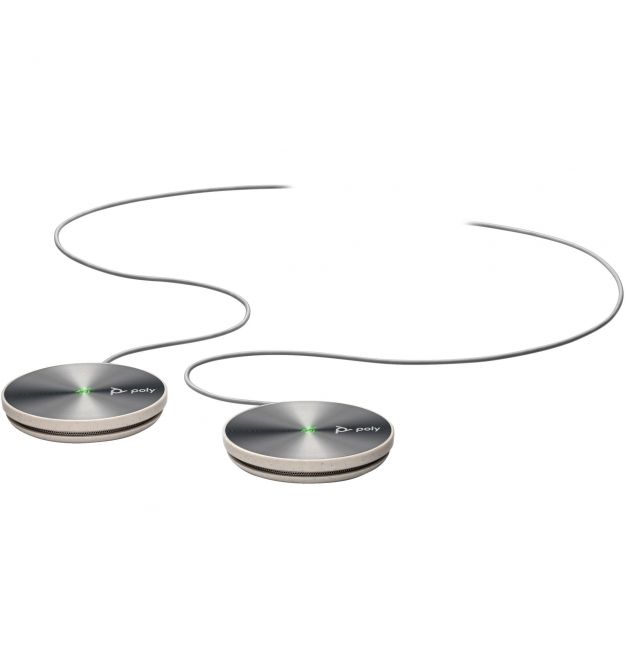 Poly Микрофонная дополнительная пара для SIP-конференц телефона Trio C60, Omni Mic, радиус действия 6.1 м, серебряный