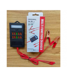 Портативний HUB ZS-09-2 із крокодилами на 5*USB2.0 (2.4A), led, живлення 12В, Black, Box