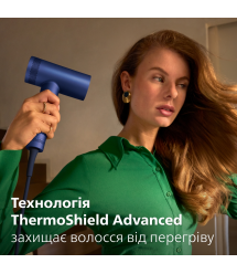 Philips Фен 8000 Series, 1400Вт, режимов-3, ионизиция, хол. обдув, турборежим, аквамарин