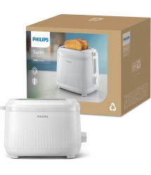 Philips Тостер Series 3000 900Вт, пластик, подогрев,разморозка, белый