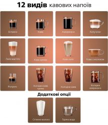 Philips Кофемашина Series 4400 LatteGo, 1.8л, зерно+мол., автомат.капуч, дисплей, авторецептов -12, черный