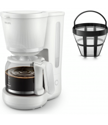 Philips Кофеварка капельная 3000 Series, 1.38л, молотый, поддержка температуры, белый