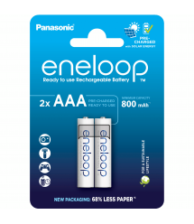 Panasonic Аккумулятор Eneloop NI-MH AAA 800 мАч, 2 шт.