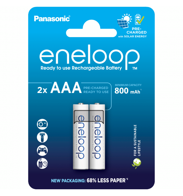 Panasonic Аккумулятор Eneloop NI-MH AAA 800 мАч, 2 шт.