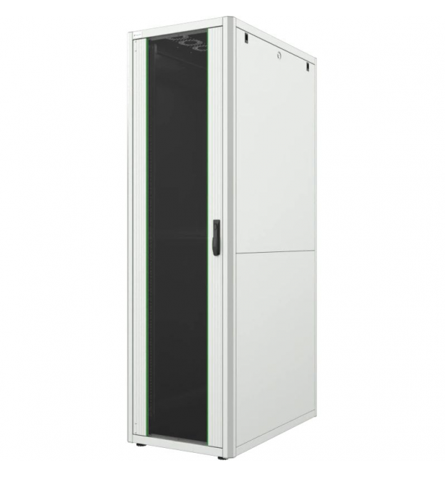 MIRSAN Шкаф 19", 42U, GTN, стеклянная дверь, 600x1000 мм, максимально 1000 кг, серый