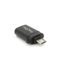 Перехідник VEGGIEG V-S123 USB3.0(AF) OTG - microUSB(M), Black, Пакет