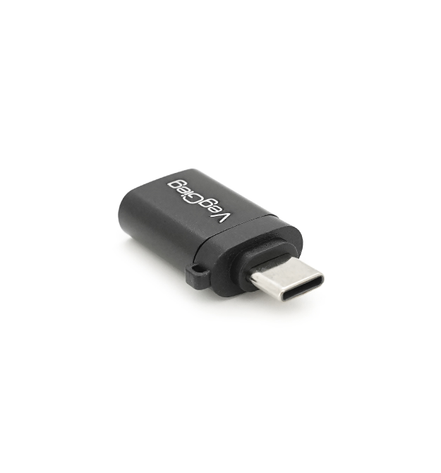 Перехідник VEGGIEG V-S101 USB3.0(AF) OTG - Type-C(M), Black, Пакет