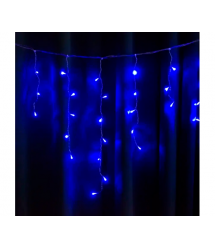 Гірлянда 150LED Штора Blue, мідний провід, 6 x 0,5 метра, прозора ізоляція, BOX
