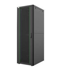 MIRSAN Шкаф 19", 36U, GTN SERVER, стеклянная дверь, 600x800 мм, максимально 1000 кг, черный