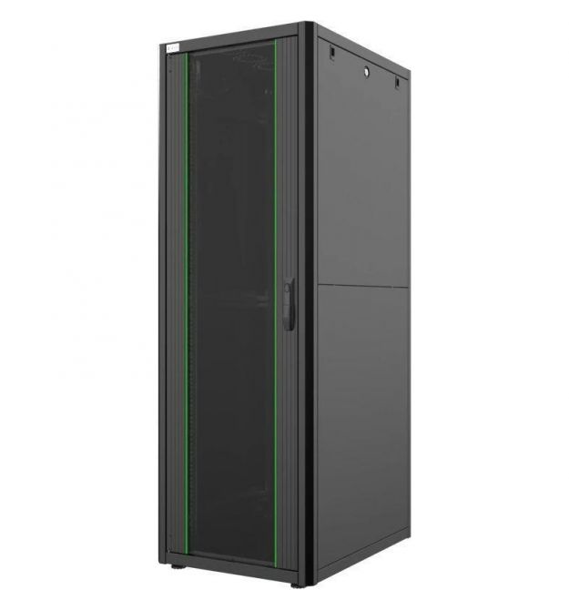 MIRSAN Шкаф 19", 36U, GTN SERVER, стеклянная дверь, 600x800 мм, максимально 1000 кг, черный