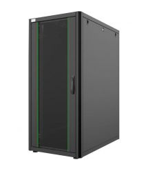 MIRSAN Шкаф 19", 26U, GTN SERVER, стеклянная дверь, 600x1000 мм, максимально 1000 кг, черный