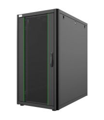 MIRSAN Шкаф 19", 22U, GTN SERVER, стеклянная дверь, 600x1000 мм, максимально 1000 кг, черный