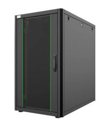MIRSAN Шкаф 19", 20U, GTN SERVER, стеклянная дверь, 600x1000 мм, максимально 1000 кг, черный
