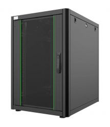 MIRSAN Шкаф 19", 16U, GTN SERVER, стеклянная дверь, 600x800 мм, максимально 1000 кг, черный
