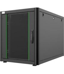 MIRSAN Шкаф 19", 12U, GTN SERVER, стеклянная дверь, 600x1000 мм, максимально 1000 кг, черный