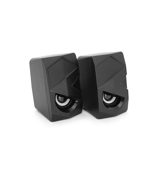 Колонки 2.0 Hotmai FTN-39 USB+3.5mm, 2x3W, 20Hz-18KHz, з регулятором гучності, Black, BOX, Q24