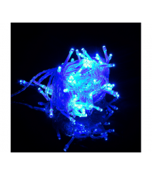 Гірлянда 100LED (Діод) Blue, 10 метрів, 8 режимів, прозора ізоляція