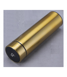 Термос для чаю Merlion SUS-304E-Gd із нержавіючої сталі, цифровий термометр, 230*65мм, об&aposєм 500 мл., 400гр. золото