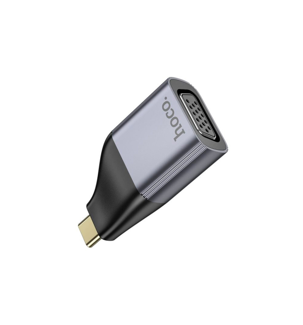 Перехідник HOCO UA34 Type-C (тато) - VGA(мама), Gray, Box