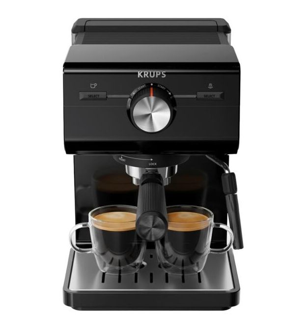 Krups Кофеварка рожковая Authentic C50 2л, молотый, 15 бар, черный