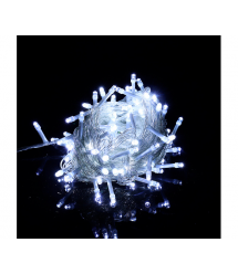 Гірлянда 100LED (Діод) White, 10 метрів, 8 режимів, прозора ізоляція
