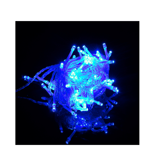 Гірлянда 200LED (Діод) Blue, 20 метрів, 8 режимів, прозора ізоляція