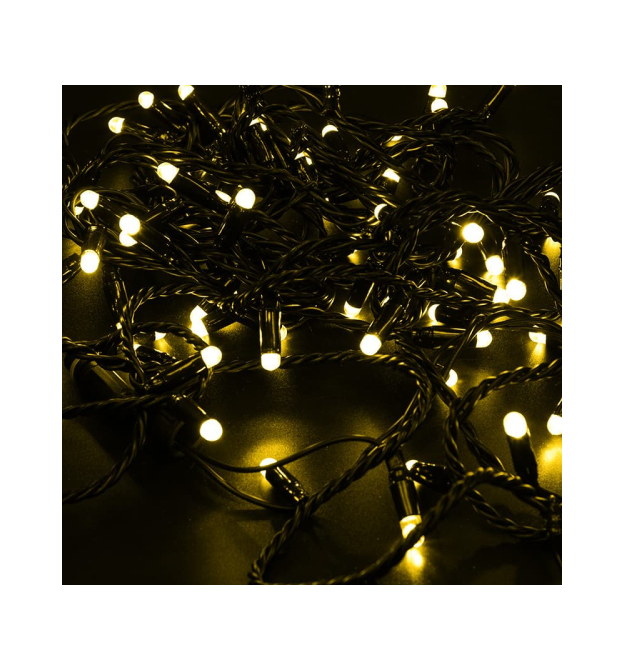 Гірлянда 160LED (Діод) Yelow, 20 метрів, вилка, що підлягає, чорна ізоляція
