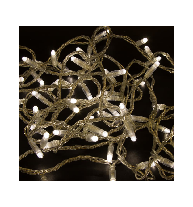 Гірлянда 300LED (Діод) White Hot, 30 метрів, 8 режимів, прозора ізоляція