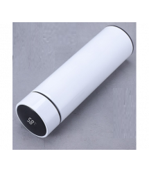 Термос для чаю Merlion SUS-304E-W із нержавіючої сталі, цифровий термометр, 230*65мм, об&aposєм 500 мл., 400гр. білий