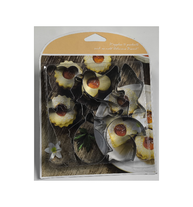 Форми для печива з нержавіючої сталі (різдвяні) 7 предмети - фігурки,Blister