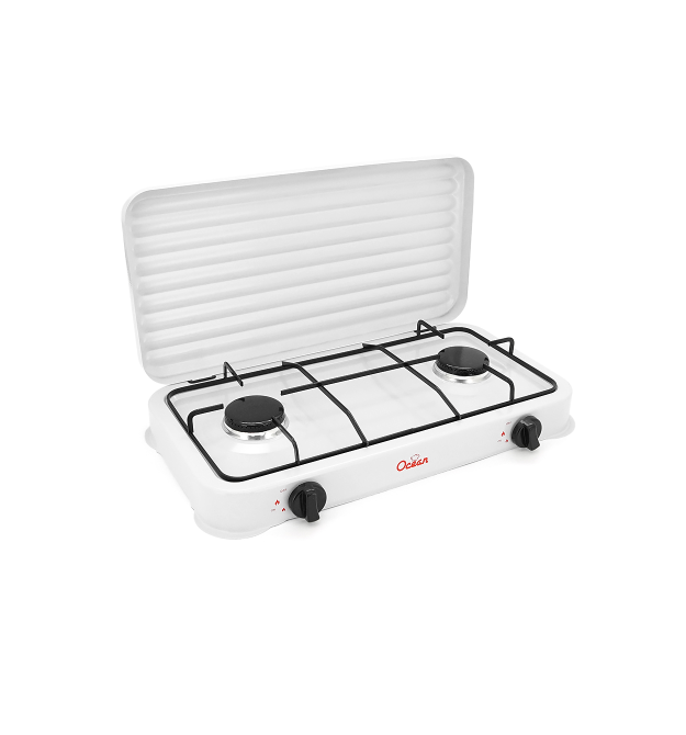 Газова плита Ocean YT-2833, 2 комфорки, White