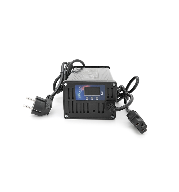 Зарядний пристрій для акумуляторів LiFePo4 72V(87,6V),24S,8A,штекер Triangle plug (T-tipe - IEC - C13 N+L-), з індикацією,BOX