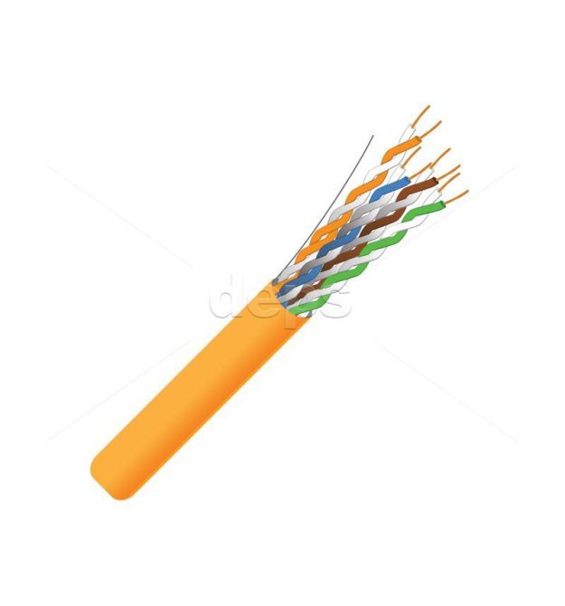 Кабель вита пара ​FinMark UTP CAT6 4P 23AWG LSZH помаранчевий 305м внутрішній