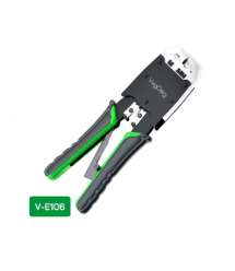 Інструмент VegGieg V-E106 для обтискання RJ-45 (8P8C) та RJ-12 - 11 (6P6C) 4P4C, Чорно - Зелені Q10