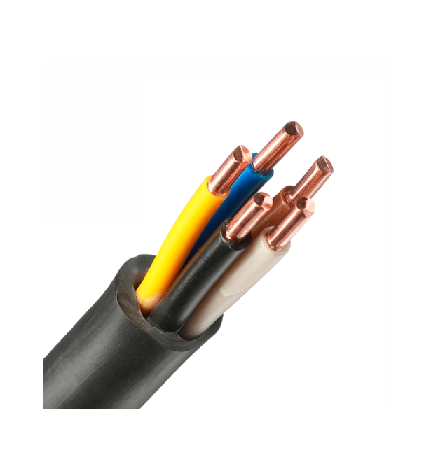 Кабель Одескабель ВВГ 5*2,5 (ож) -0,66 ціна за метр бухта 100 м. чорний