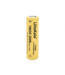 Акумулятор 18650 Li-Ion LiitoKala Lii-LT20A, 2000mah (1900-2000mah), 3.7V (2.75-4.2V), Yellow