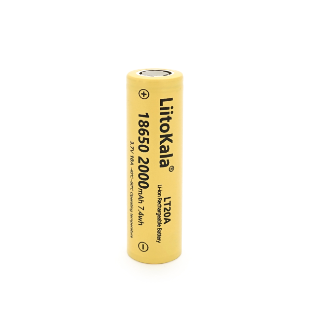 Акумулятор 18650 Li-Ion LiitoKala Lii-LT20A, 2000mah (1900-2000mah), 3.7V (2.75-4.2V), Yellow