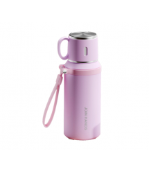 Термос для чаю Merlion з нержавіючої сталі, з ситечком, чашкою та ручкою для перенесення, об&aposєм 600 мл., фіолетовий