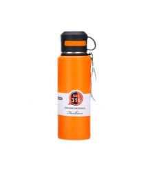 Термос Merlion з нержавіючої сталі, з чашкою в чохлі та ручкою для перенесення, об&aposєм 800 мл., оранжевий