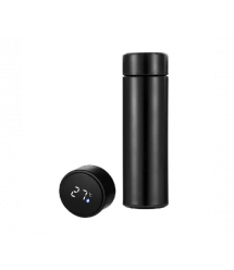 Термос для чаю Merlion SUS-304E-Bk із нержавіючої сталі, цифровий термометр, 230*65мм, об&aposєм 500 мл., 400гр. чорний