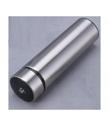 Термос для чаю Merlion SUS-304E-S із нержавіючої сталі, цифровий термометр, 230*65мм, об&aposєм 500 мл., 400гр. срібло