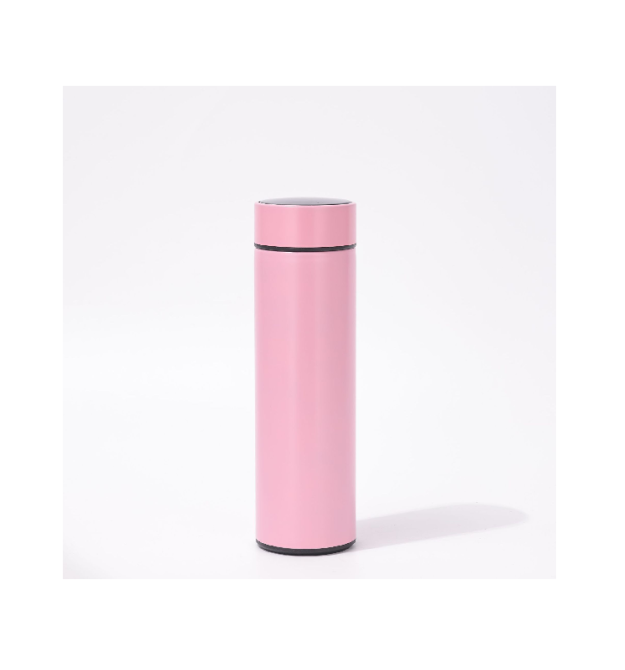 Термос для чаю Merlion SUS-304P з нержавіючої сталі, із ситечком, 230*65мм, об&aposєм 500 мл., 400гр. рожевий