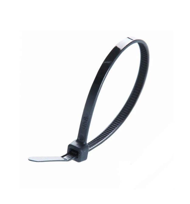 Стяжка кабельна пластикова Apro 3x200 чорна (100 шт.)